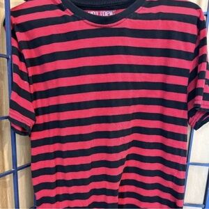 Striped Red and Black Tee